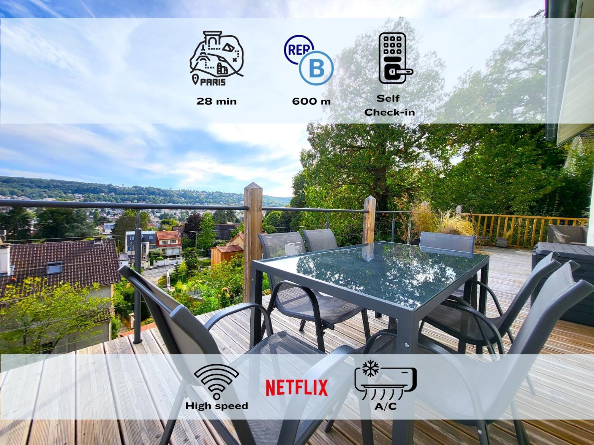Le Bellevue - Beaux Appartements Avec Vue Splendide Palaiseau Exterior photo